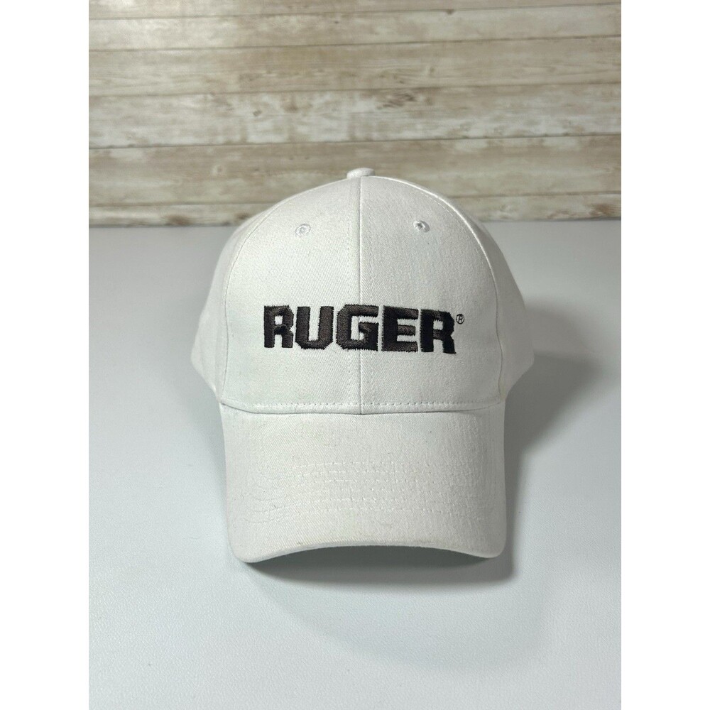 Ruger LCP Gun Pistol Firearm Cap Hat White Adjustable Embroidered Logo